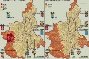 Mappa delle zone sismiche del piemonte