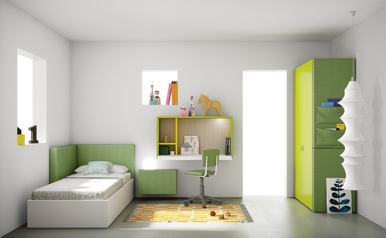 Cameretta bimbi battistella nidi grandacasa Cameretta bimbo verde